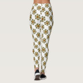 Leggings ROSE EN OR AVEC RUBE ROUGE, Motif blanc (Dos)