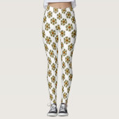 Leggings ROSE EN OR AVEC RUBE ROUGE, Motif blanc (Devant)