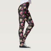 Leggings Rose en velours noir (Droite)