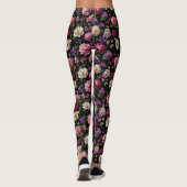Leggings Rose en velours noir (Dos)