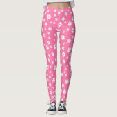 Leggings Rose et blanc (Devant)