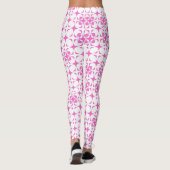 Leggings Rose et Blanc Élégance Rustique (Dos)