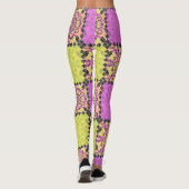 Leggings Rose et chaux, patchwork (Dos)