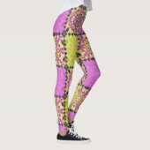Leggings Rose et chaux, patchwork (Droite)