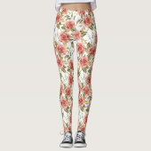 Leggings Rose et feuille (Devant)