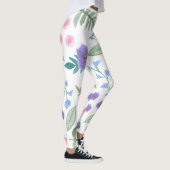 Leggings rose et fleurs pétales et feuille design (Droite)