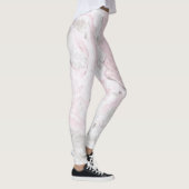 Leggings Rose et gris Faux Marbre Moderne (Droite)