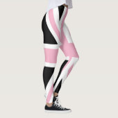 Leggings Rose et noir BRITANNIQUES de drapeau d'Union Jack (Droite)