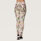 Leggings rose et vert Abstrait (Dos)