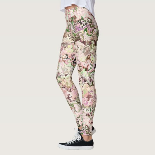 Leggings rose et vert Abstrait (Gauche)