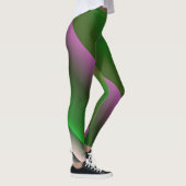Leggings Rose Et Vert Gradient Amusant (Droite)