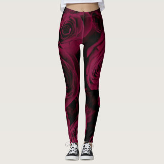 Leggings Rose foncé magenta rouge bordeaux