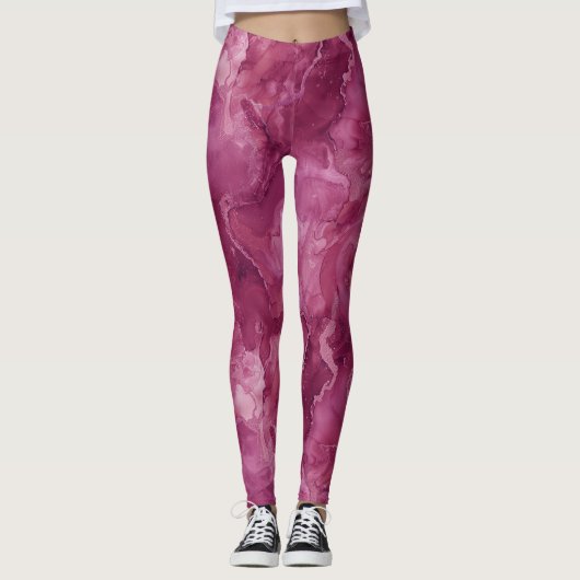 Leggings Rose framboise (Devant)