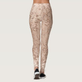 Leggings Rose Gold Blush Pink Glam Sparkle Crackle Chic (Dos)
