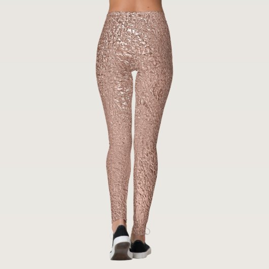 Leggings Rose Gold Faux Metallic (Dos)