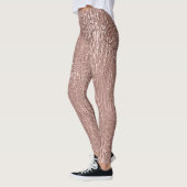 Leggings Rose Gold Faux Metallic Streak (Gauche)