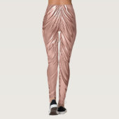 Leggings Rose Gold Faux Metalll Swirl (Dos)