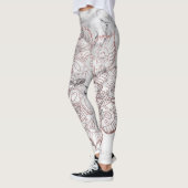 Leggings Rose Gold Faux Parties scintillant Mandala sur Bol (Gauche)