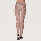 Leggings Rose Gold Faux Texture métallique (Dos)