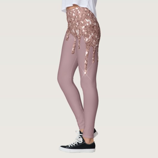 Leggings Rose Gold Glam Parties scintillant Sparkle Drivers (Gauche)