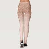 Leggings Rose Gold Glam Parties scintillant Sparkle Ombre t (Dos)
