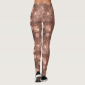 Leggings Rose Gold Glitter Sparkle Luxury Pattern (Dos)