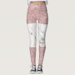 Leggings Rose Gold Modern Glam Marbre & Parties scintillant<br><div class="desc">Leggings</div>