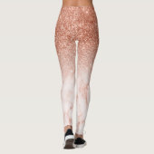 Leggings Rose Gold Ombre Parties scintillant Mariage Bride (Dos)