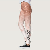 Leggings Rose Gold Ombre Parties scintillant Mariage Bride (Gauche)