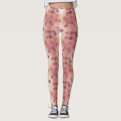 Leggings Rose Gold Shimmer Mermaid Échelle Motif (Devant)