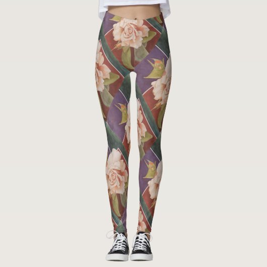 LEGGINGS ROSE GOLDEN | LÉGUMES FLORAUX (Devant)