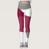 Leggings Rose Gris et Blanc (Devant)