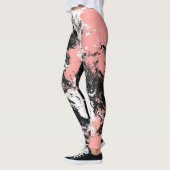 Leggings Rose, gris et Marbre blanc (Gauche)