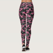 Leggings Rose/guêtres de femmes grises de camouflage (Dos)