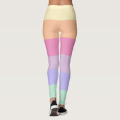 Leggings Rose Jaune Orange Bleu Vert Violet Femmes (Dos)