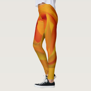 Leggings Rose jaune orange rose rose romantique