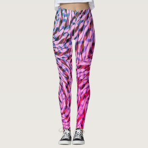 Leggings rose Magie Vintage motif mix