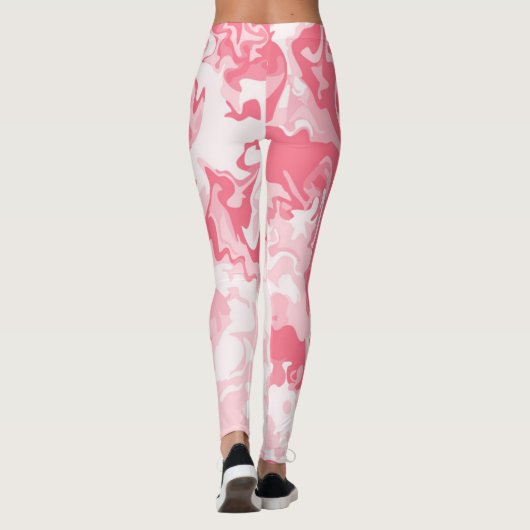 Leggings Rose marbré (Dos)