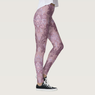 Leggings Rose Mauve Lilas Lavande Poussiéreuse Élégant Dama