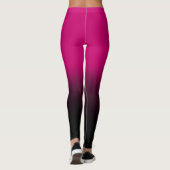 Leggings Rose moderne, guêtres noires élégantes (Dos)