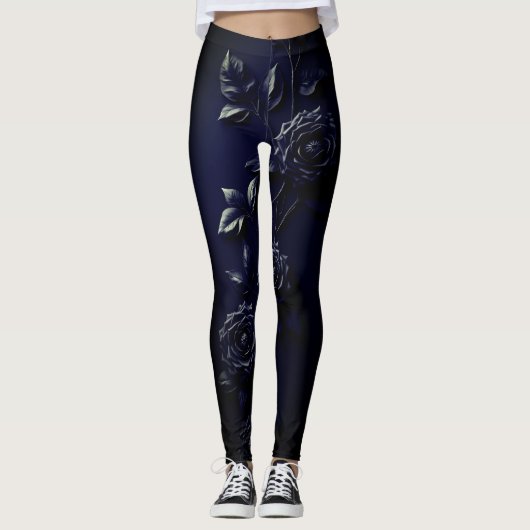 Leggings Rose noir (Devant)