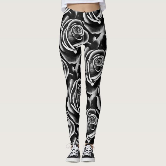 Leggings Rose noir (Devant)