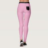 Leggings Rose Noir Africain Femmes Moderne Cute tendance Ch (Dos)