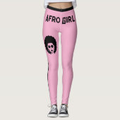 Leggings Rose Noir Africain Femmes Moderne Cute tendance Ch (Devant)