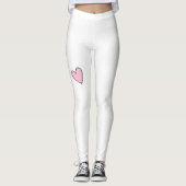 Leggings Rose noir blanc de guêtres de bout couvert par (Devant)