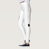 Leggings Rose noir blanc de guêtres de bout couvert par (Gauche)