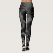 Leggings Rose noir foncé et gris mode chic (Dos)