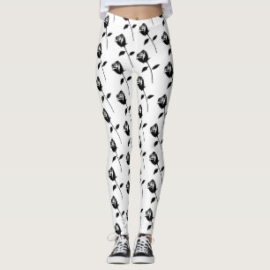 Leggings Rose noir Valentine Flower Thunder_Cove