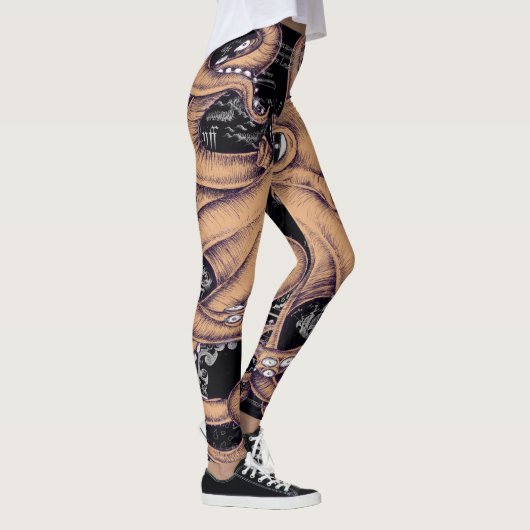 Leggings Rose octopique orange (Droite)