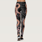 Leggings Rose octopique orange (Dos)
